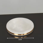 White Onyx Natural Marble Bathroom Accessory Set M28
