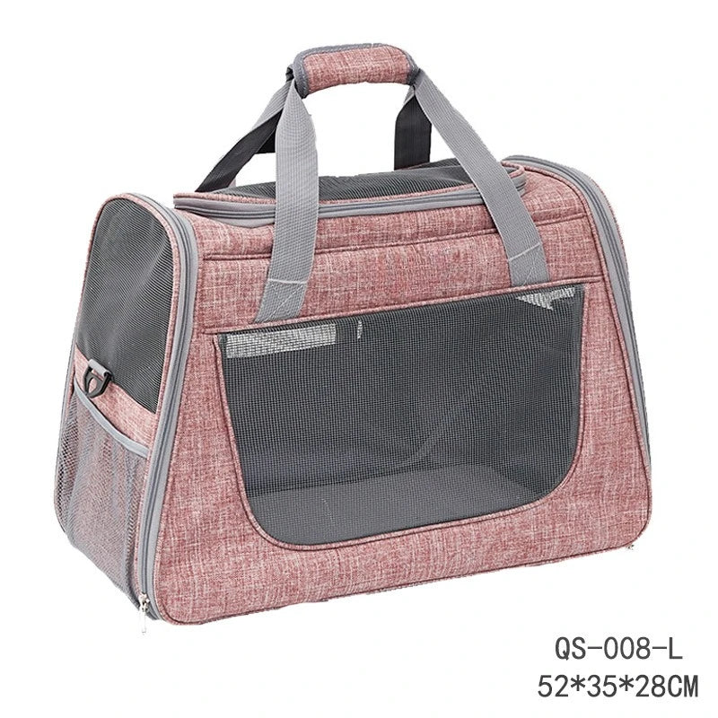 Portable Breathable Detachable Universal Wheel Pet Trolley Bag QS-008-L