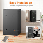 Large Fingerprint Home Safe and Fireproof Security Box