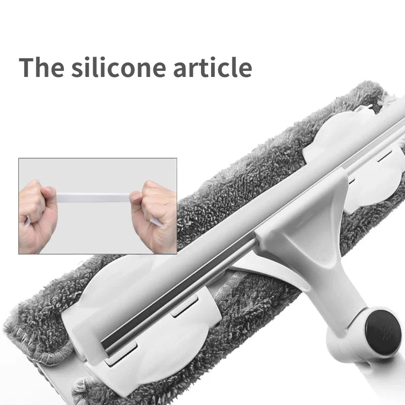 Telescopic Window Cleaner Mop with Extendable Aluminum Rod