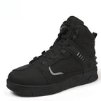Men's Fashion Leather Breathable Anti-Slip Motorcycle Ankle Boots