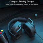 HiFi Wired Over Ear Gaming Headset with Mic