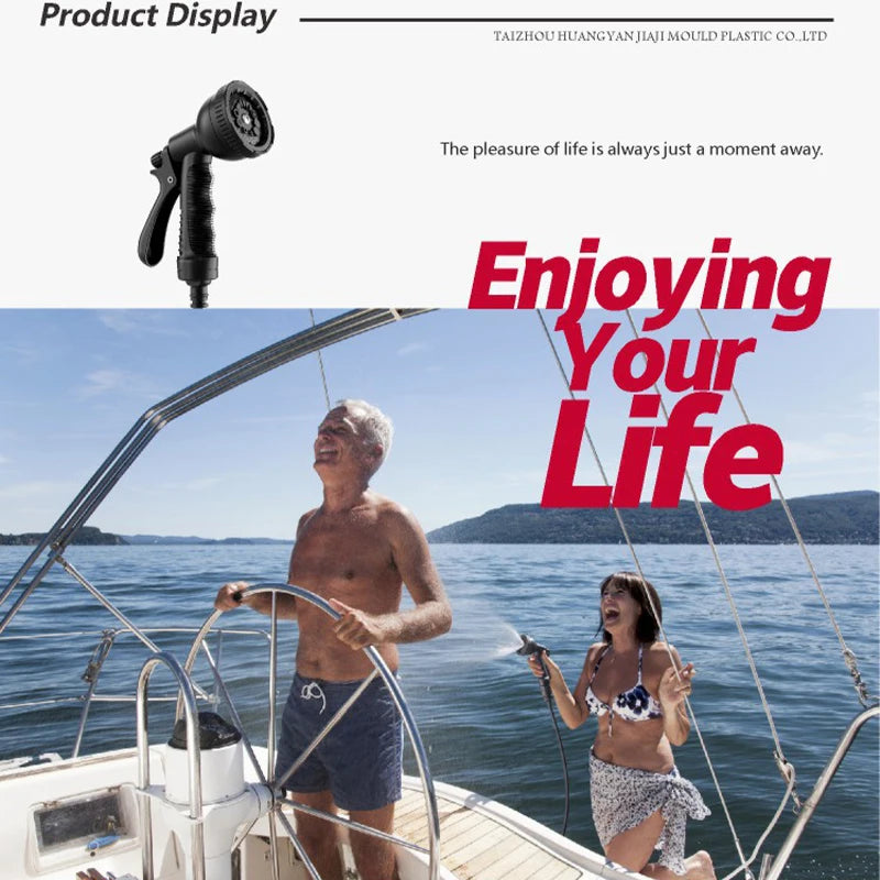 Portable Manual Camping Shower with 9.8-ft Hose