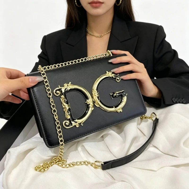 Women's Elegant Leather Commuter Messenger Shoulder Bag