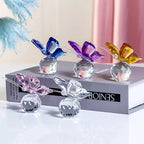 Crystal Cut Butterfly Ornament and Desktop Tabletop Figurine
