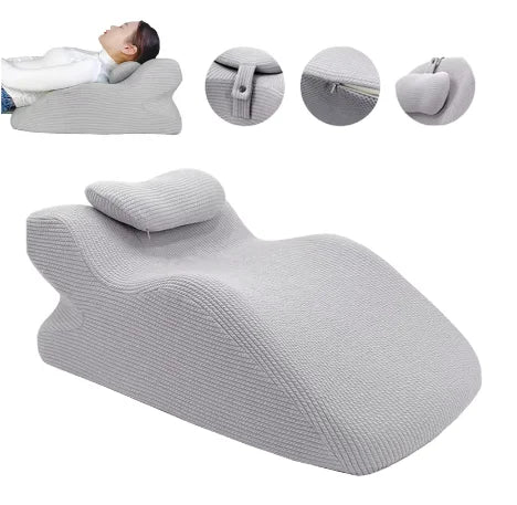 Ergonomic Memory Foam Bed Wedge Pillow with Neck Support