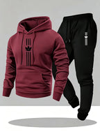 Men's Casual Hoodie and Sweatpants Two Piece Tracksuit Set