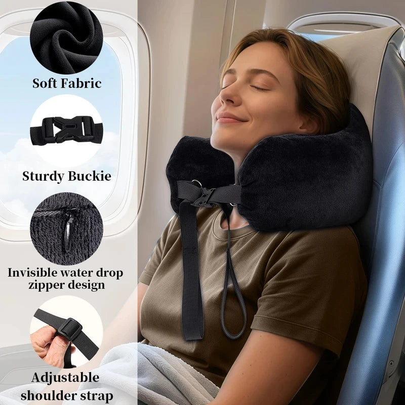 G3424 U-Shaped Travel Neck Pillow Washable Polyester Support