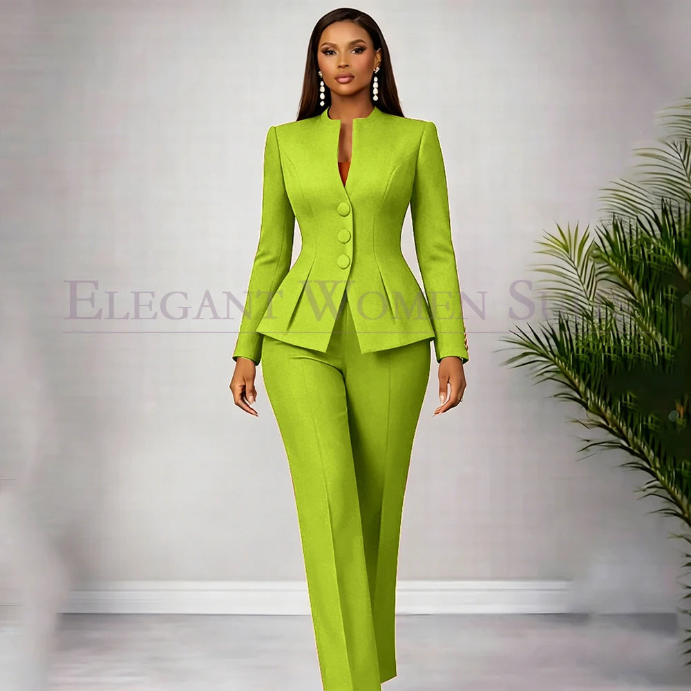 Men's Tailored Two-Piece Blazer and Pants Suit