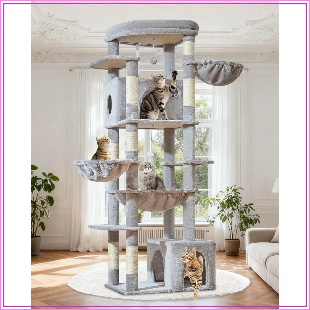 72-Inch Multi Level XXL Cat Tree Tower