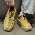 Men's Square Toe Suede Slip-On Casual Loafers