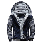 Men's Casual Fleece Zip Hooded Jacket and Pants Set