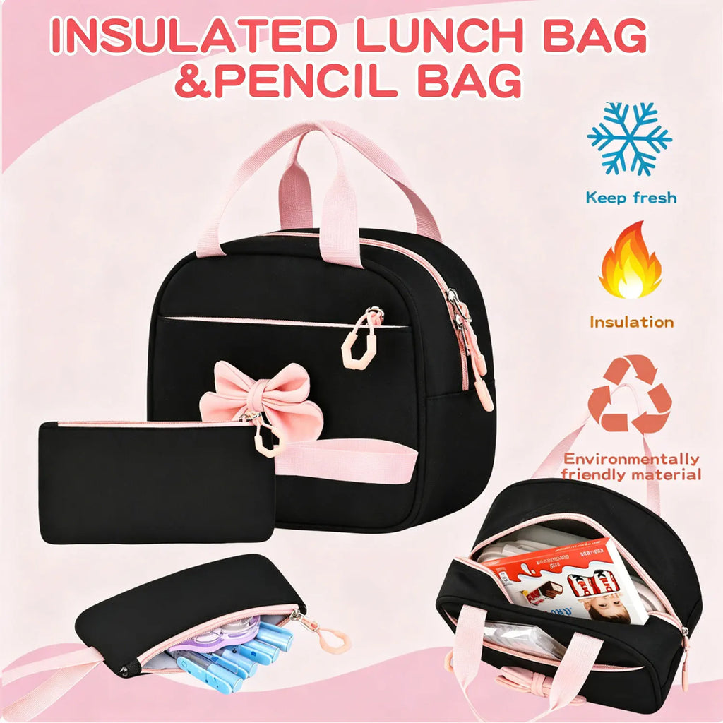 Girls' Waterproof Large Kawaii School Laptop Backpack Set