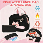 Girls' Waterproof Large Kawaii School Laptop Backpack Set