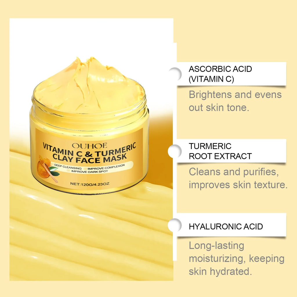 Women's Vitamin C Turmeric Exfoliating Deep Cleaning Facial Mask