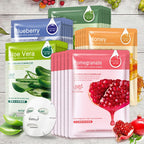 30pcs Fresh Fruits Facial Mask Set Moisturizing Hydrating Skincare