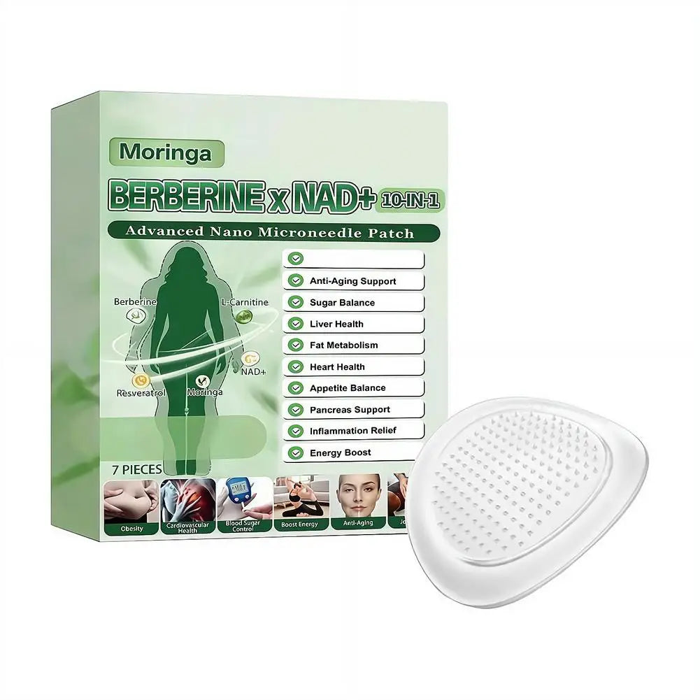 Moringa Berberine NAD+ Nano Microneedle Patch Metabolic Support