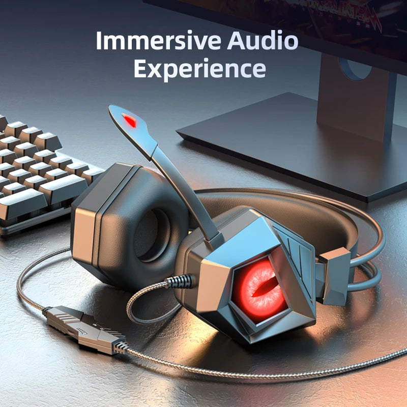 Over-Ear Wired Stereo Bass Gaming Headset with Microphone SY-15