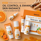 Vitamin C Turmeric Skincare Set 5-Piece Facial Routine Kit