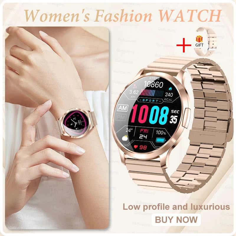 Women's Smart Watch with 1.32" AMOLED Touchscreen and Bluetooth Call