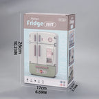 Kids' 1:12 Miniature Double Door Refrigerator Toy with Kitchen Accessories