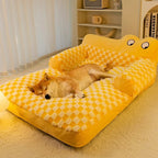 Warm Fleece Pet Sofa Bed and Winter Sleeping Kennel Mat Cushion
