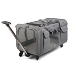 Portable Breathable Detachable Universal Wheel Pet Trolley Bag