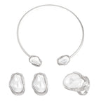 Women's Fashion Baroque Imitation Pearl Torque Necklace Jewelry Set