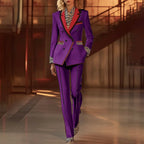 Women's Leopard Print Two-Piece Suit Set