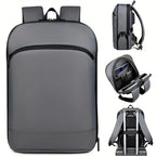 Men's Plain Oxford Luggage Strap Business Commuter Backpack