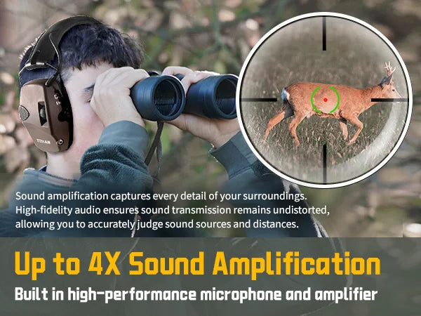 Electronic Noise Reduction Shooting Earmuffs and Hearing Protection Headset