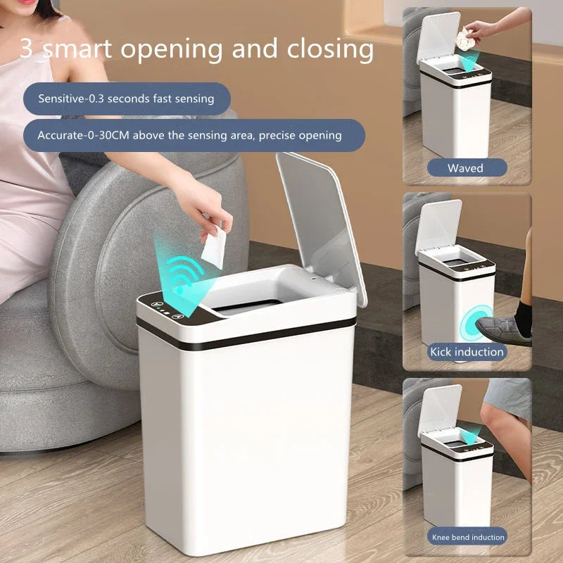 Automatic Smart Motion Sensor Trash Can with USB Charging