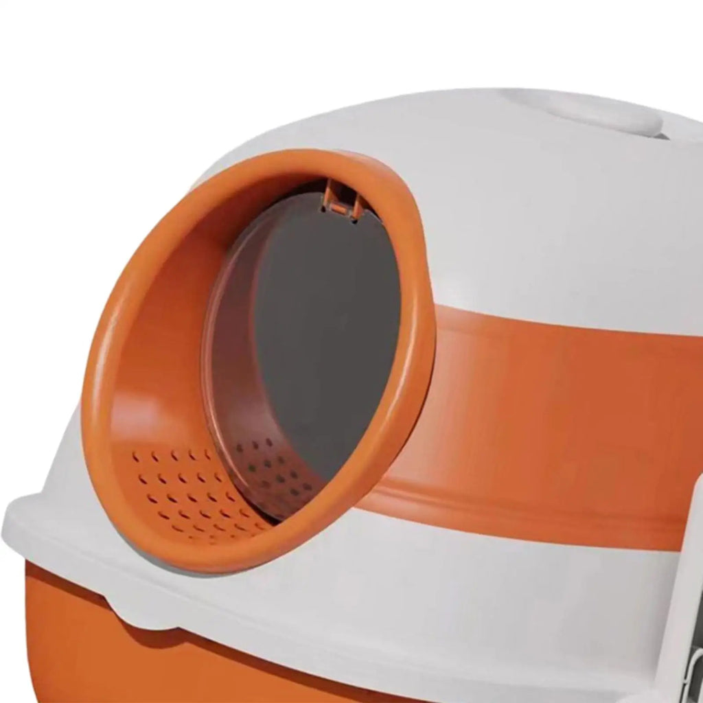 Enclosed Folding Cat Litter Box and Portable Toilet Pan