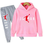 Kids' Slam Dunk Pattern Hoodie Pants Two-Piece Set