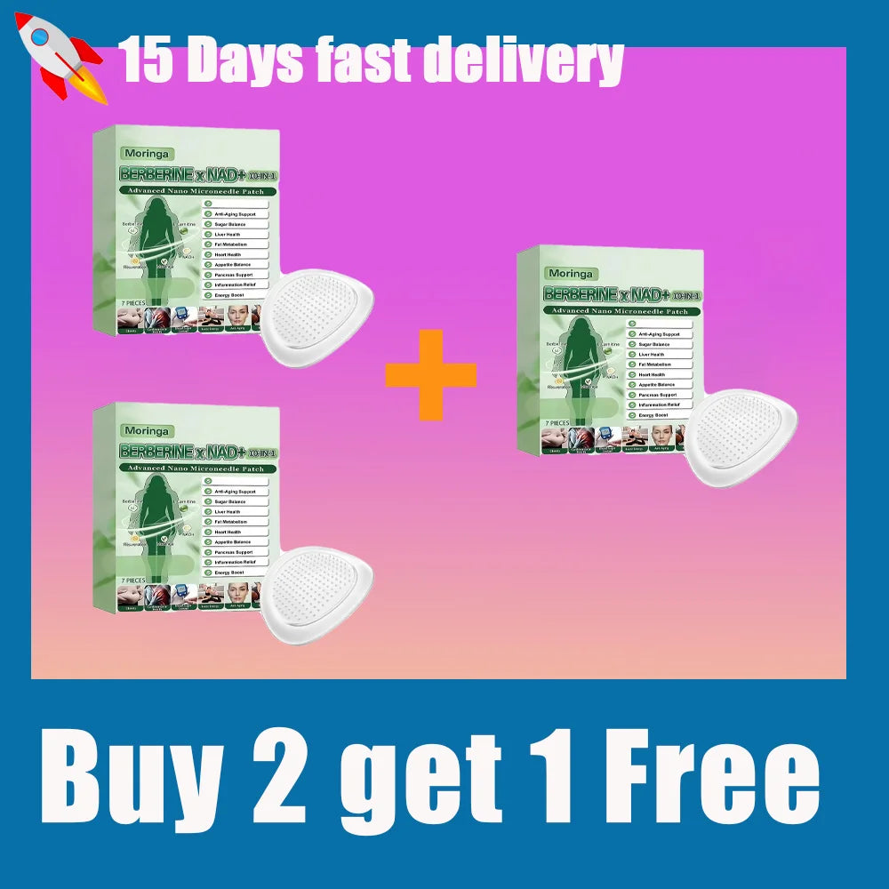 Moringa Berberine NAD+ Nano Microneedle Patch Metabolic Support