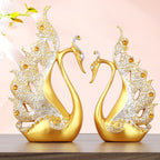 Swan Lovers Ceramic Figurines and Tabletop Wedding Ornament