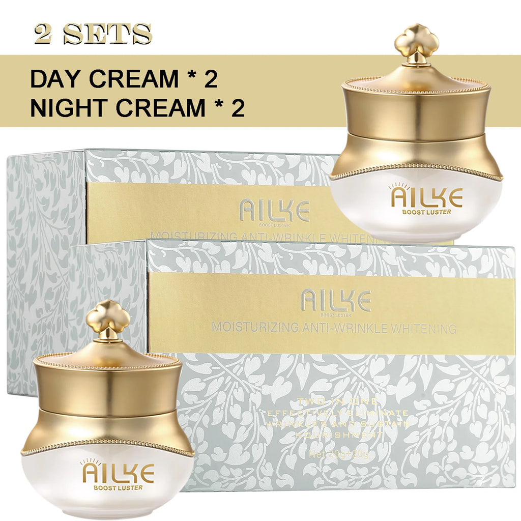 Whitening Anti-Wrinkle Face Cream and Serum Skincare Set