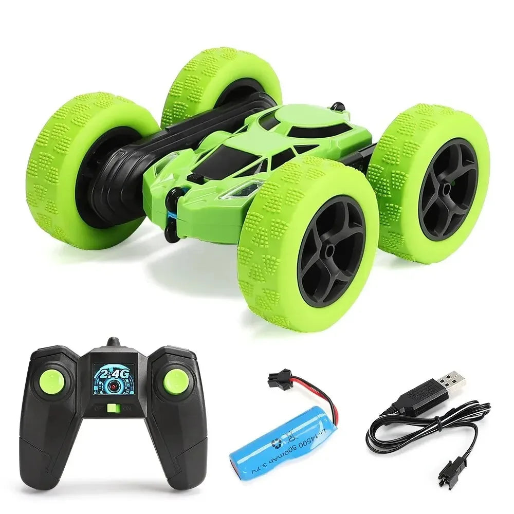 Kids 2.4G Double Sided Flip RC Stunt Car Toy Set