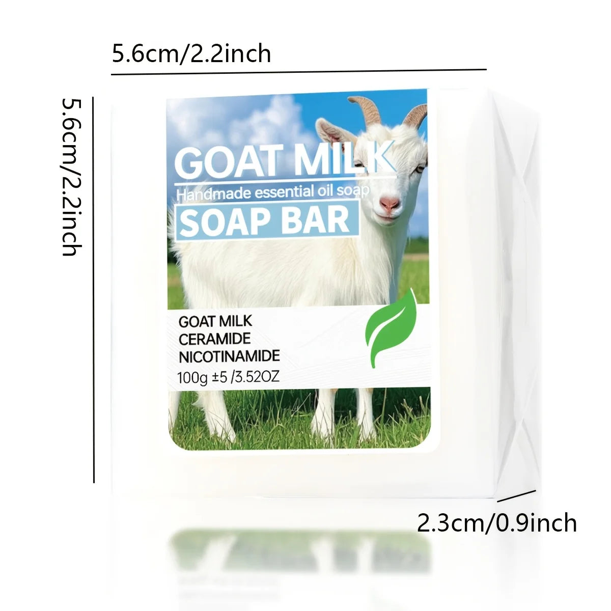 Unisex Goat Milk Ceramide Cleansing Soap Bar 2-Pack