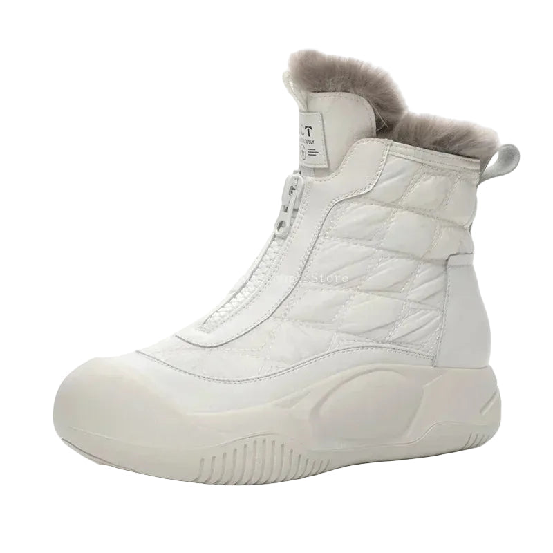 Women's Waterproof Plush Thick Sole Snow Boots