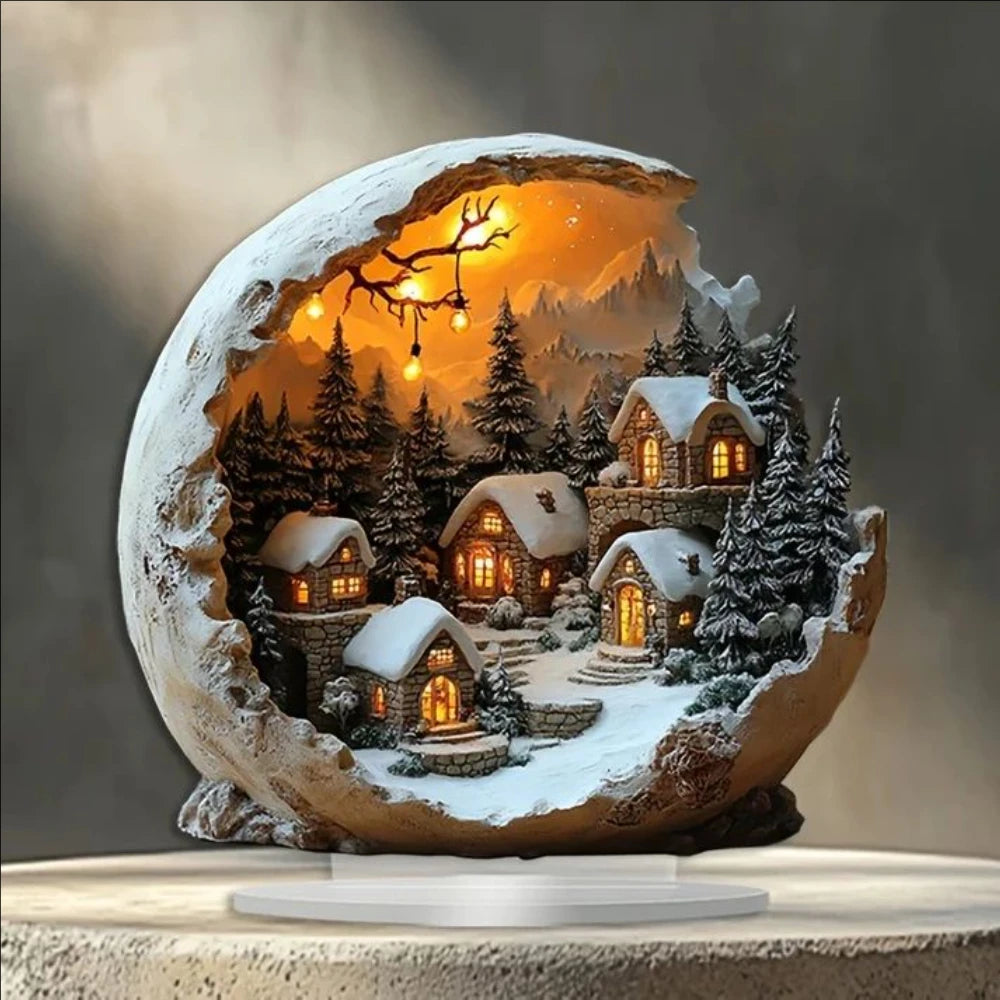 Bohemian Christmas Holiday Desktop Decoration and Bedroom Tabletop Ornament