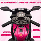 Kids' Electric Ride On Motorcycle Toy with Training Wheels and Headlight