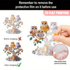 Cute Owl Flat Acrylic Plaque and Tabletop Ornament