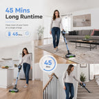 Cordless Stick Vacuum Cleaner with Anti-Tangle Brush 500W