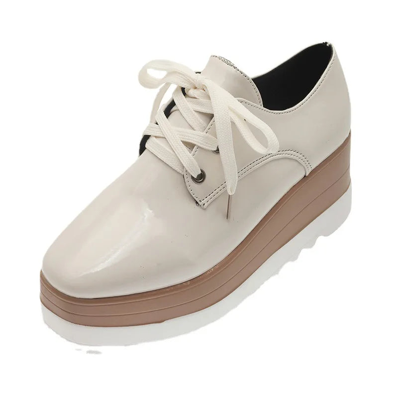 Women's Platform Slip-On Brogue Loafer Creepers