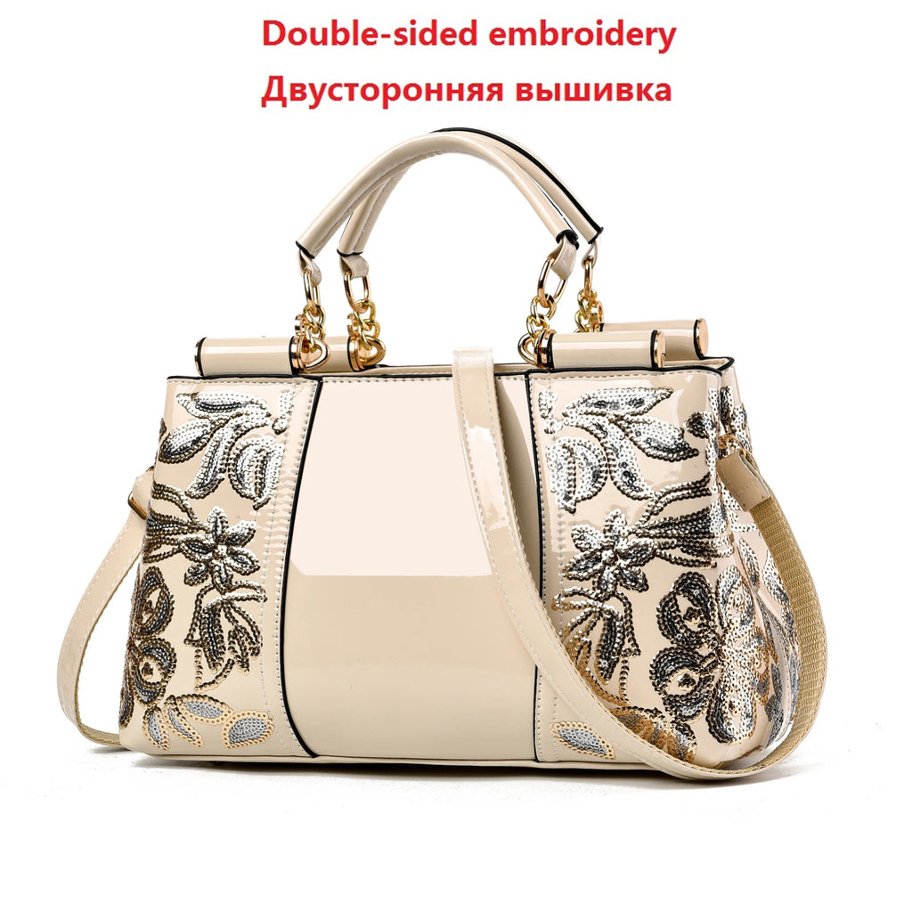 Women's Shiny Patent Leather Shoulder Messenger Bag