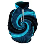 Unisex Colorful Flame 3D Print Pullover Hoodie Sweatshirt