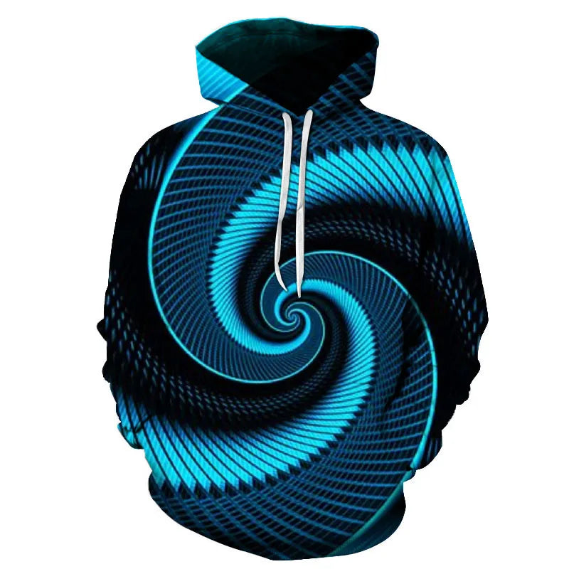 Unisex Colorful Flame 3D Print Pullover Hoodie Sweatshirt