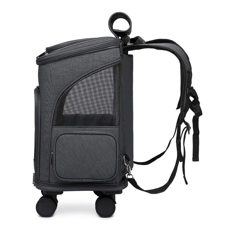 Large Capacity Breathable Pet Trolley Bag