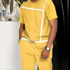 Men's Oversized 3D Printed T-Shirt and Pants 2-Piece Set